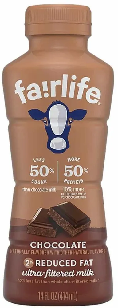 Fairlife 2% Reduced Fat Ultra-Filtered Chocolate Milk Bottle (14 fl oz)