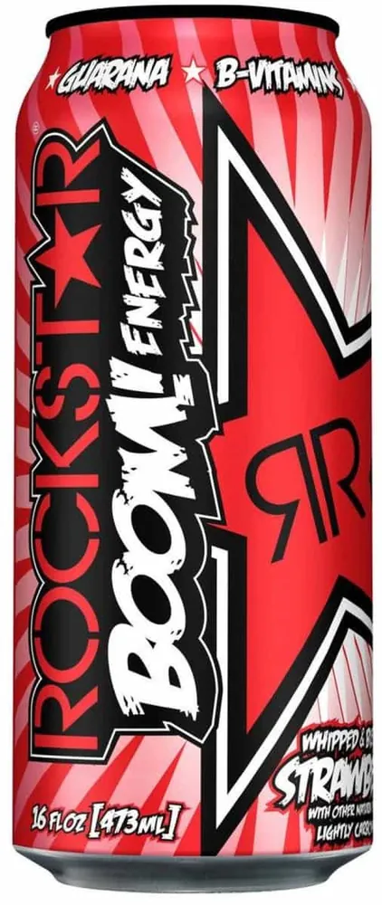 Rockstar Boom Whipped Strawberry Energy Drink Can (16 fl oz)