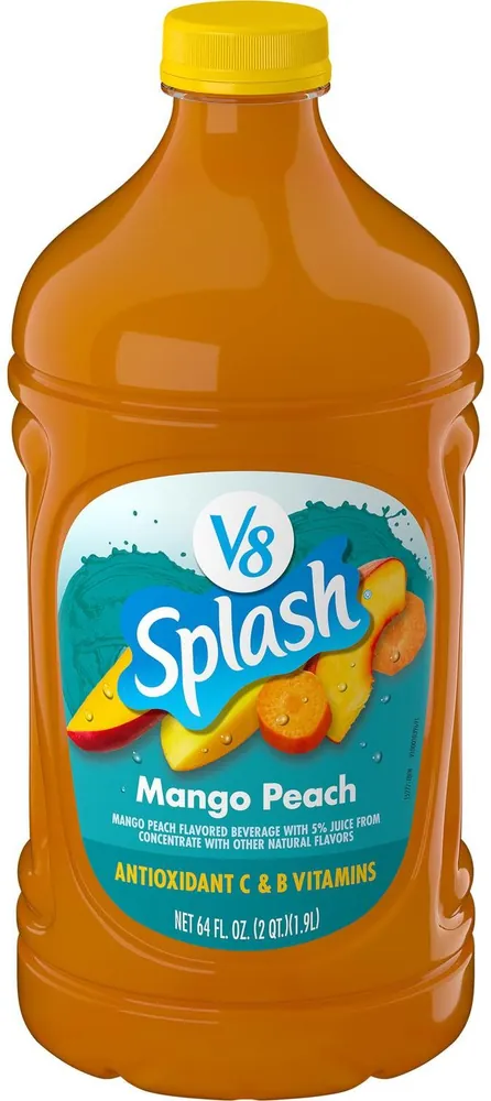 V8 Splash Mango Peach Flavored Juice Beverage Bottle (64 fl oz)