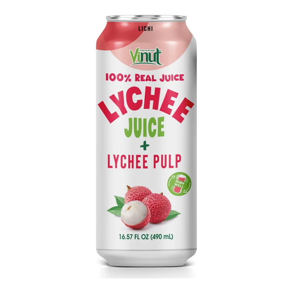 Vinut 100% Lychee Juice Can (490 ml)