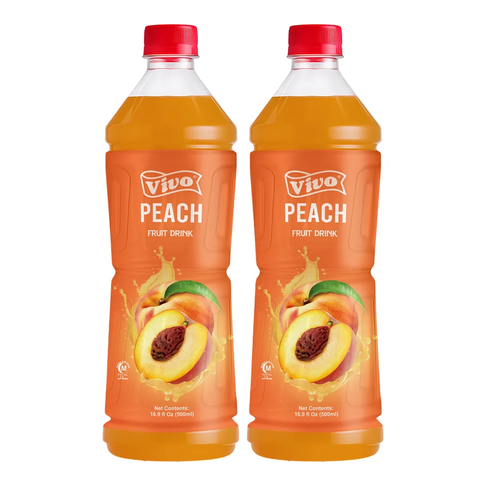 Vivo Peach Fruit Drink Bottles (16.9 fl oz x 2)