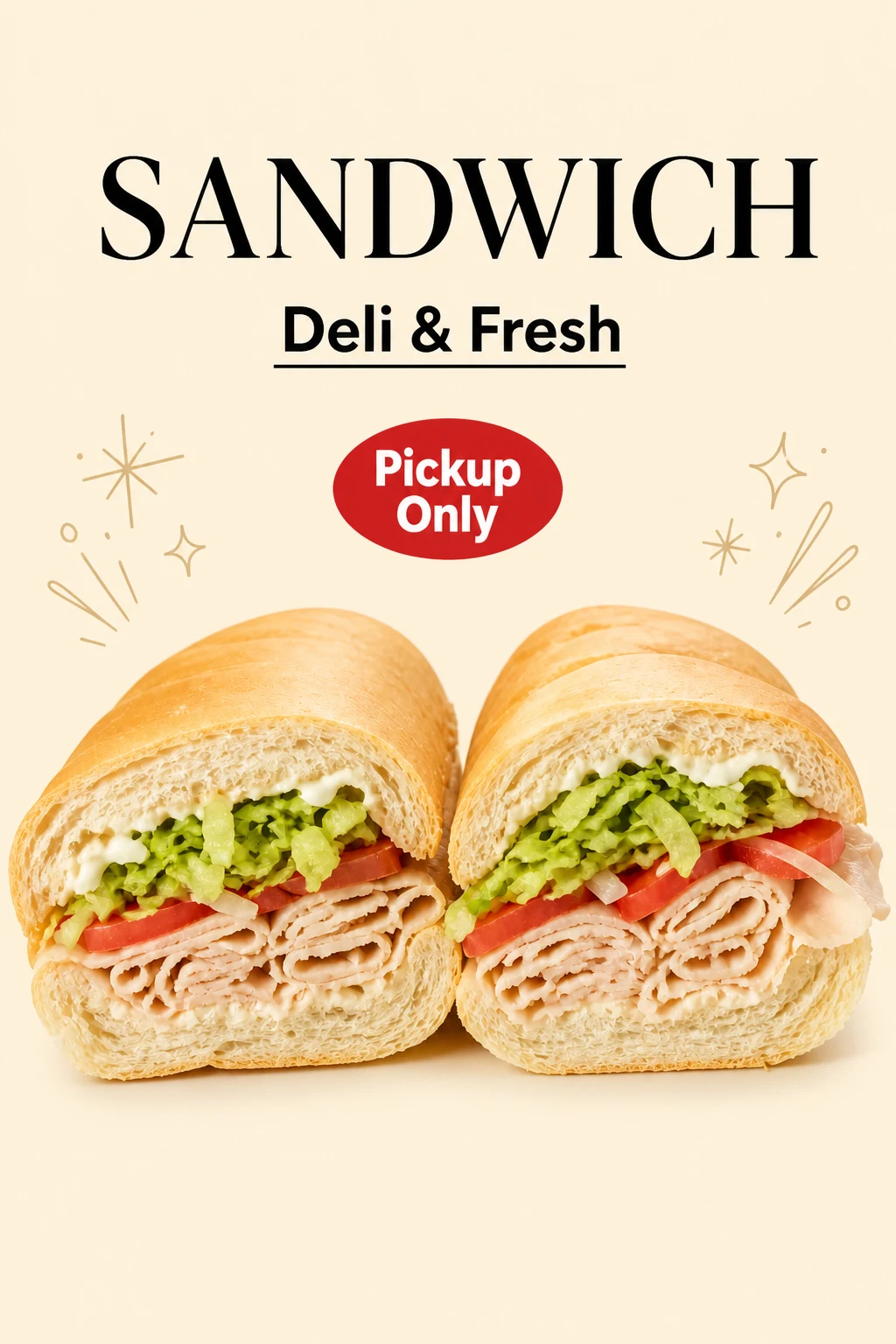 Deli Sandwich, made fresh daily at Crimson Deli